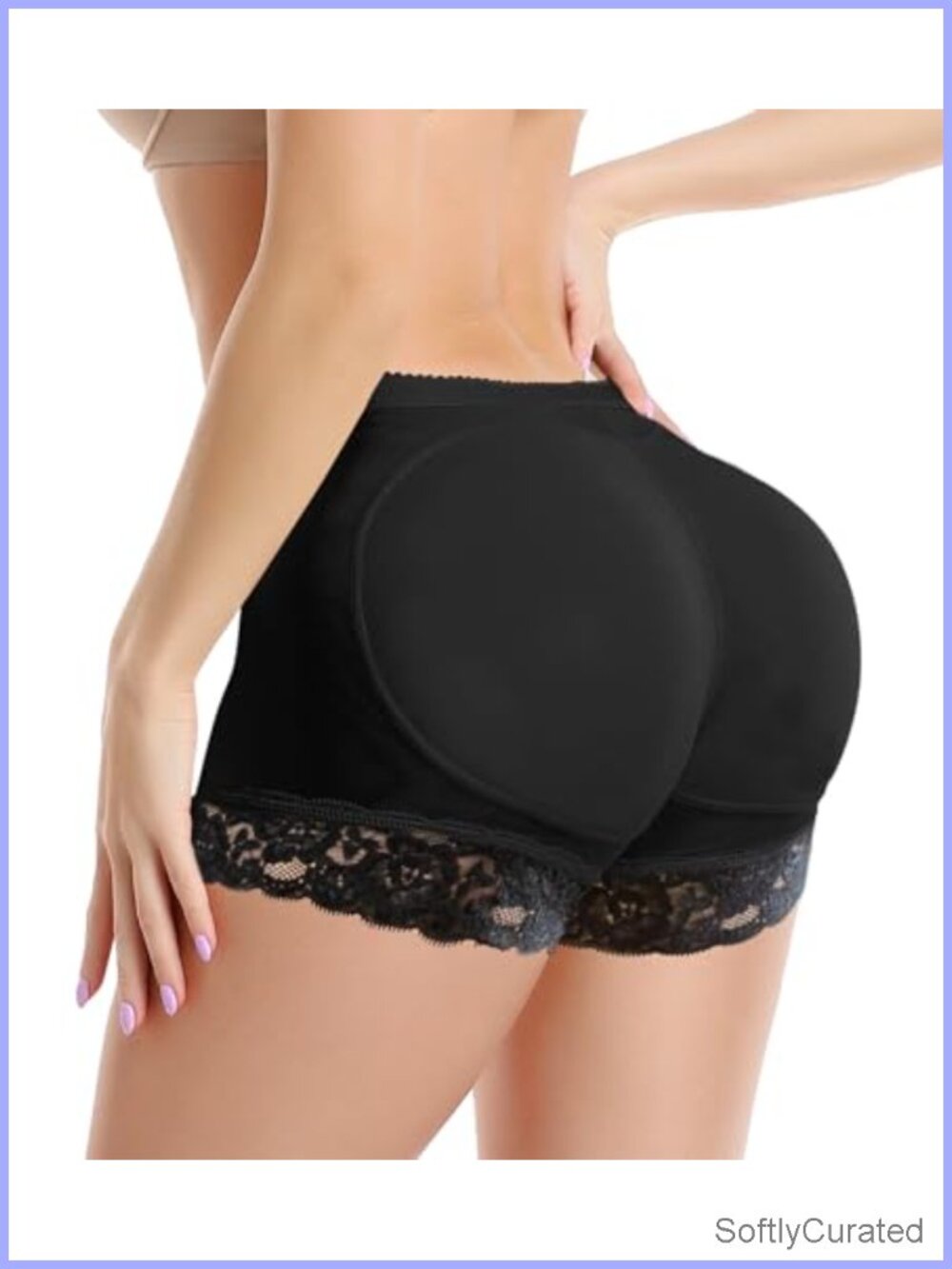 Butt Lifter Padded Lace Panties Seamless Boyshort Shapewear Enhancer